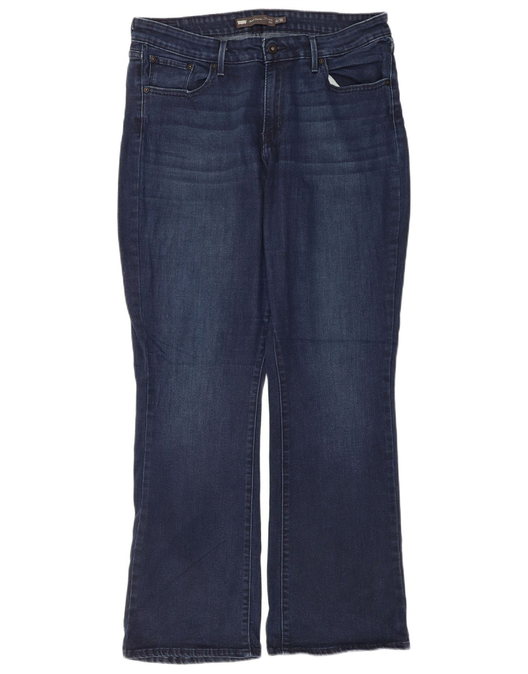 Levi's Damen Demi Curve Bootcut Jeans Größe 14 Large W32 L32 Marineblau