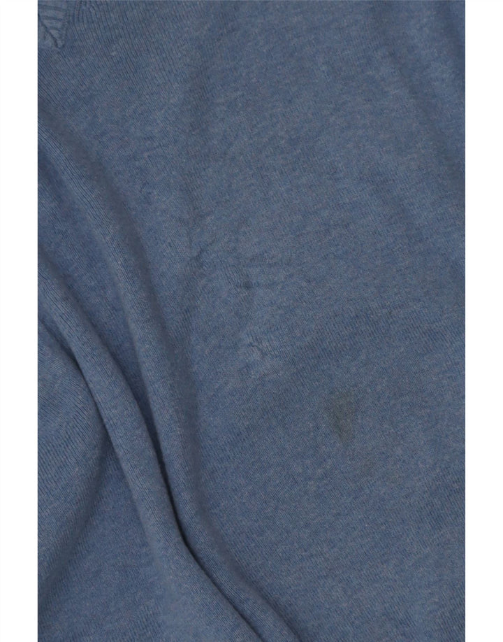 Calvin Klein Herren-Pullover mit V-Ausschnitt, groß, blaue Baumwolle