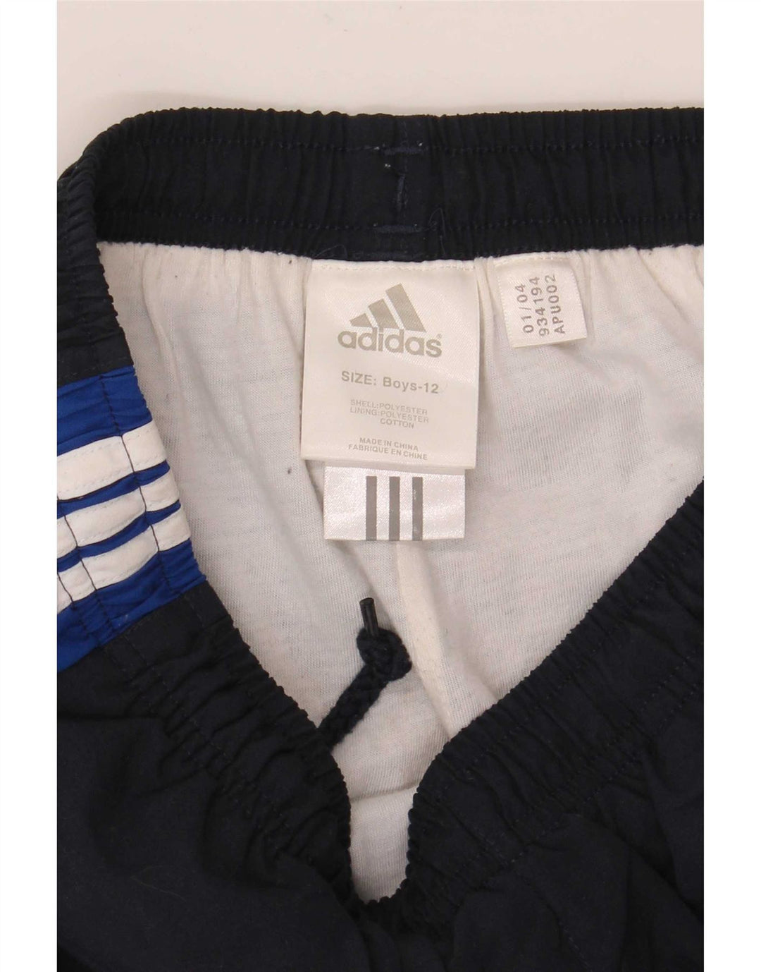 Adidas Trainingshose für Jungen, 11–12 Jahre, marineblaues Farbblock-Polyester