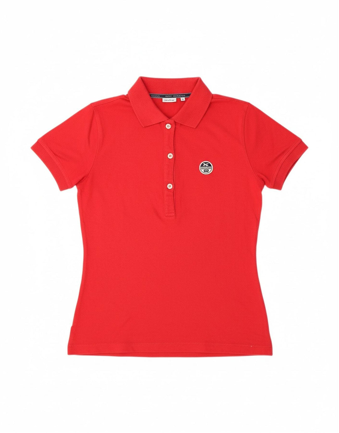 NORTH SAILS Womens Polo Shirt UK 10 Small Red Cotton