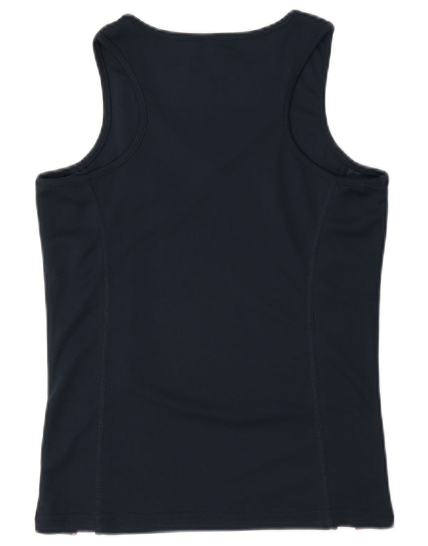 Sergio Tacchini Damen Weste Top UK 6 XS Marineblau Colourblock Polyester