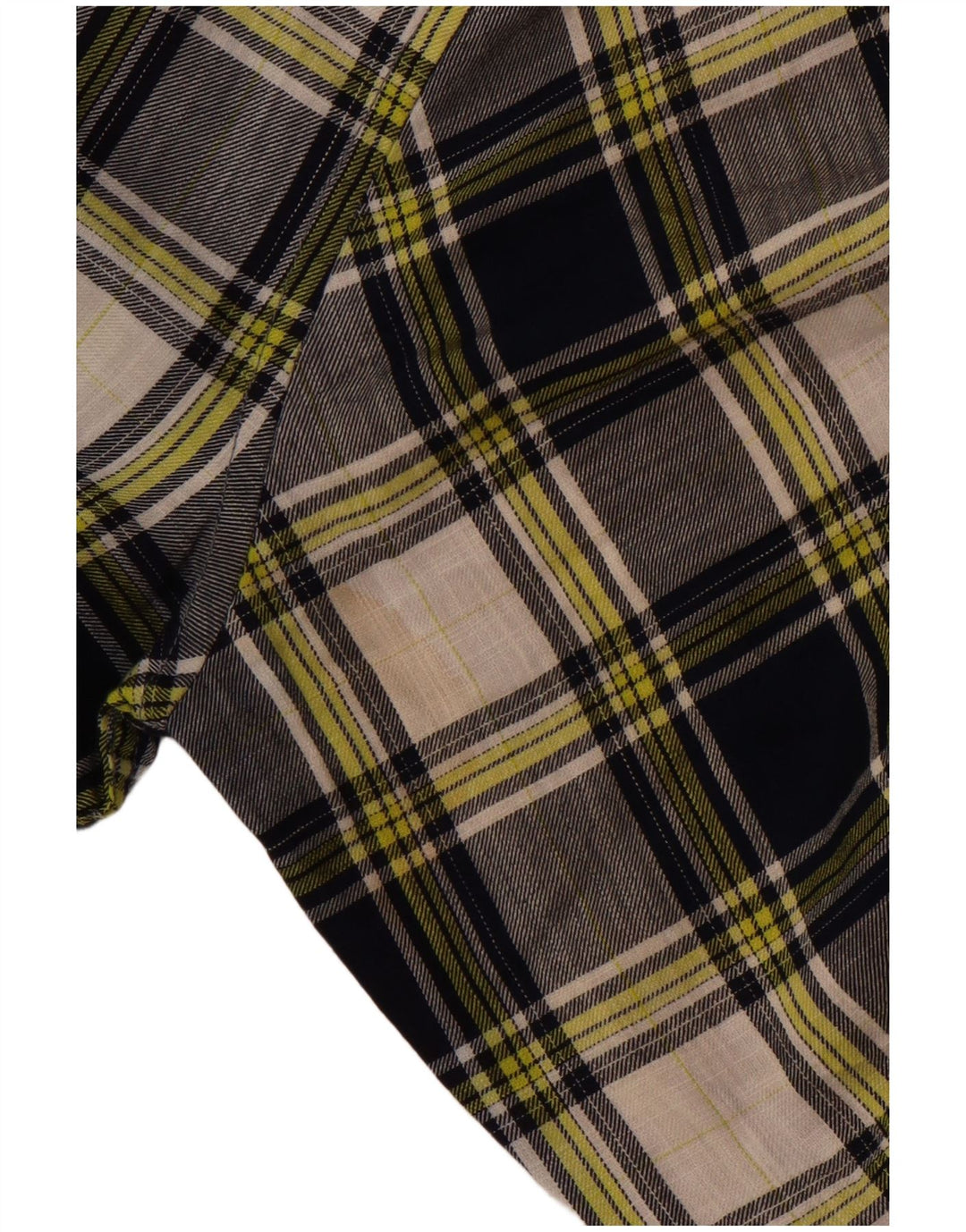 Benetton Kariertes Herrenhemd, groß, marineblau, kariert, Baumwolle