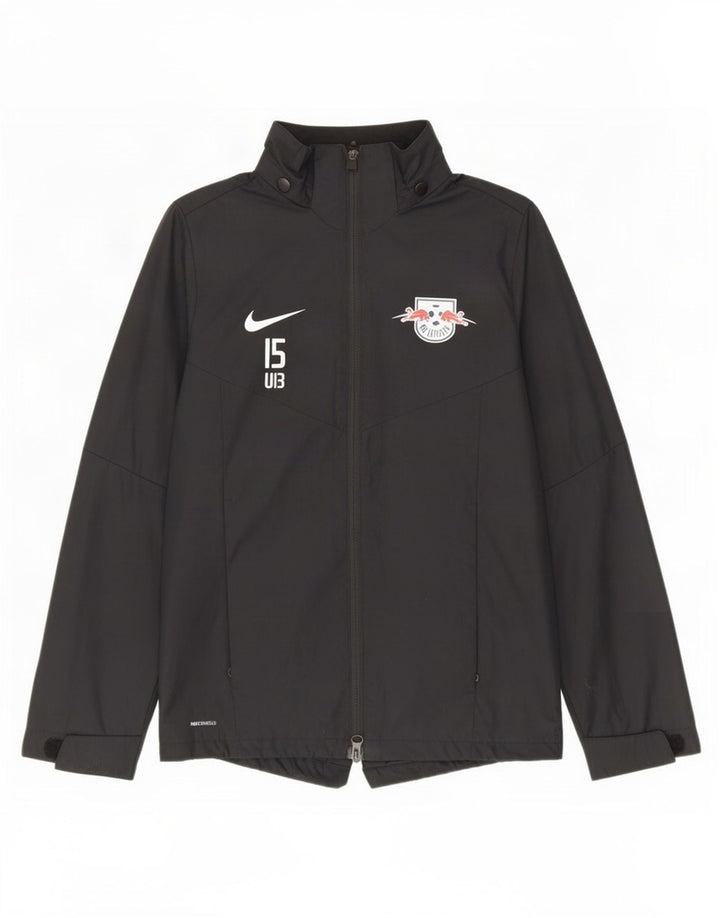 Nike Jungen RB Leipzing Regenjacke, 12–13 Jahre, groß, schwarzes Polyester
