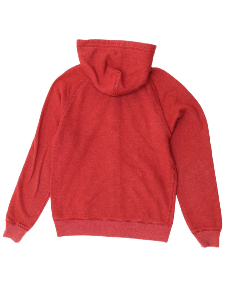 Jack Wills Herren-Kapuzenpullover mit grafischem Reißverschluss, mittelrote Baumwolle