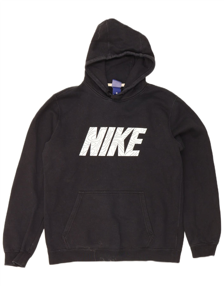 Nike Herren-Kapuzenpullover mit Grafik, mittelschwarz, Baumwolle