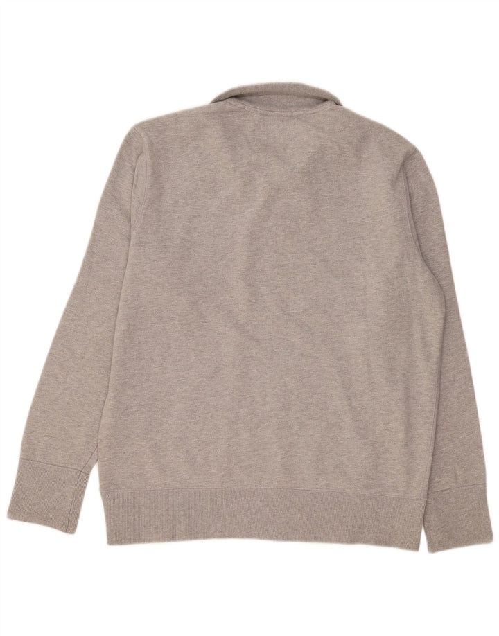 Calvin Klein Jeans Herren-Sweatshirt mit grafischem Knopfkragen, 2XL, Grau