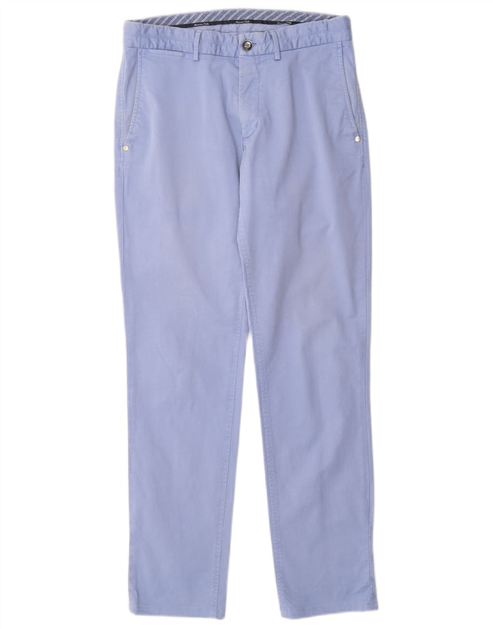 MASSIMO DUTTI Herren Slim Fit Chinohose EU 38 Small W30 L30 Blau