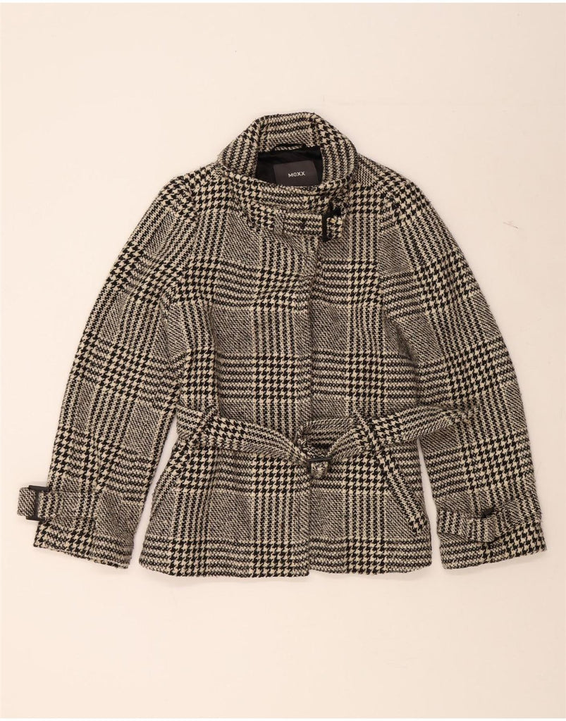 MEXX Womens Jacket UK 16 Large  Black Houndstooth Acrylic Vintage Mexx and Second-Hand Mexx from Messina Hembry 