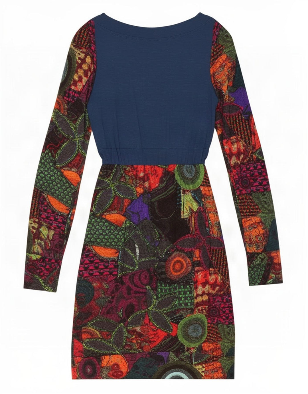Desigual Damen Etuikleid UK 10 Small Mehrfarbig Geometrisch