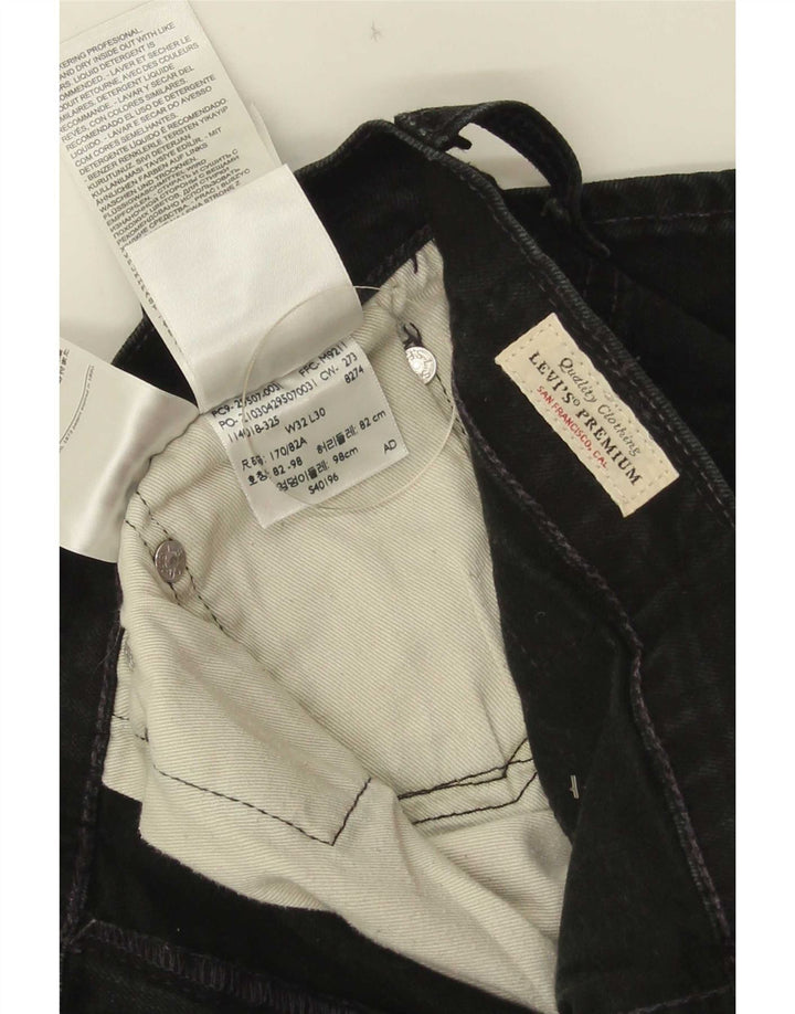 Levi's Damen Straight Jeans W32 L30 Schwarze Baumwolle