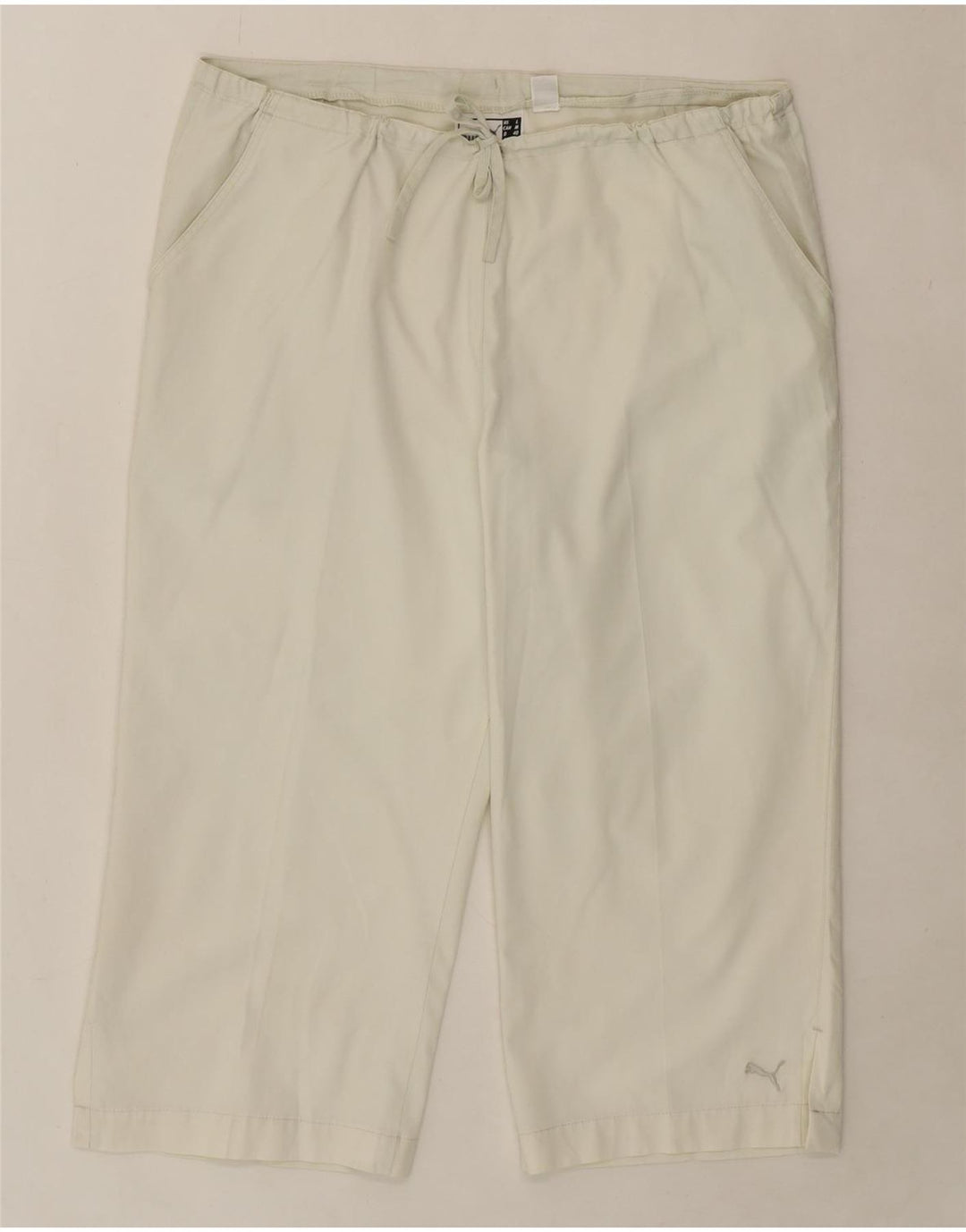 PUMA Womens Bermuda Sport Shorts UK 14 Large  Off White Polyester Vintage Puma and Second-Hand Puma from Messina Hembry 