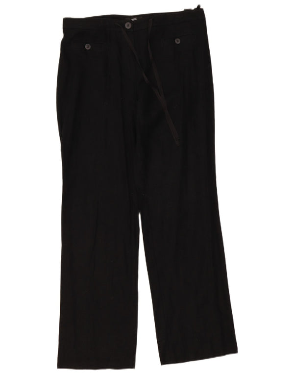 Marks & Spencer Damen Gerade Freizeithose UK 14 Large W36 L33 Schwarz