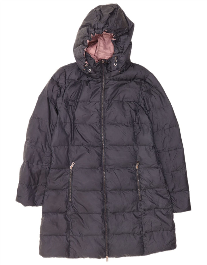 Dack's Wattierter Damenmantel mit Kapuze, UK 16, Größe L, Marineblau, Polyester