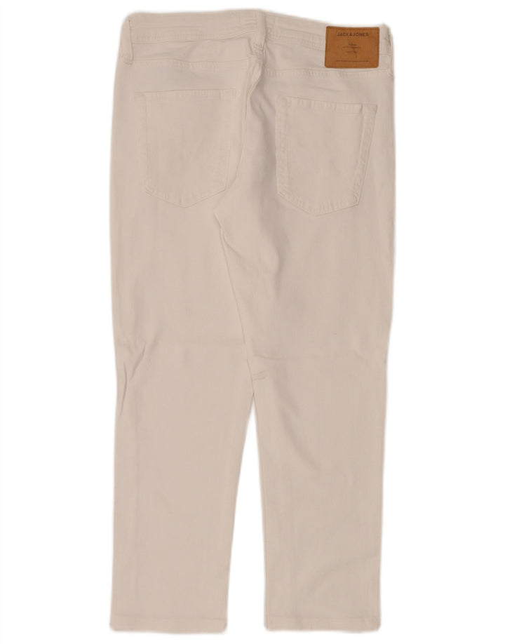 Jack & Jones Herren Slim Jeans W30 L26 Weiße Baumwolle