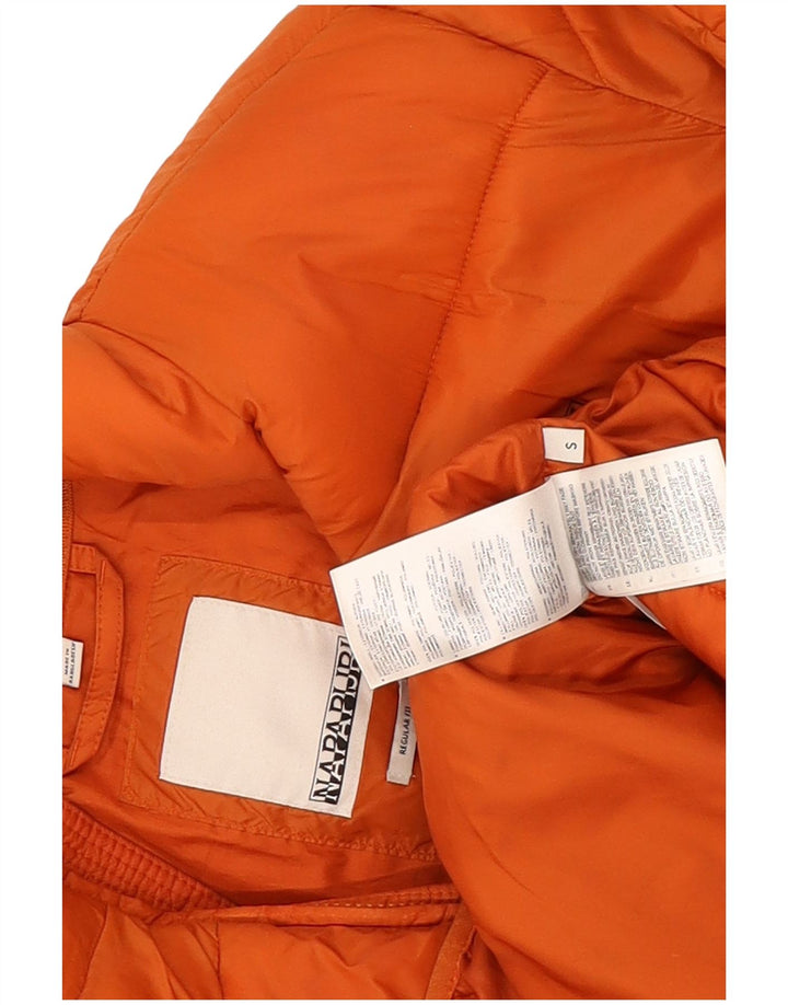 Napapijri Herren Geographic Graphic Wattierte Jacke UK 36 Small Orange