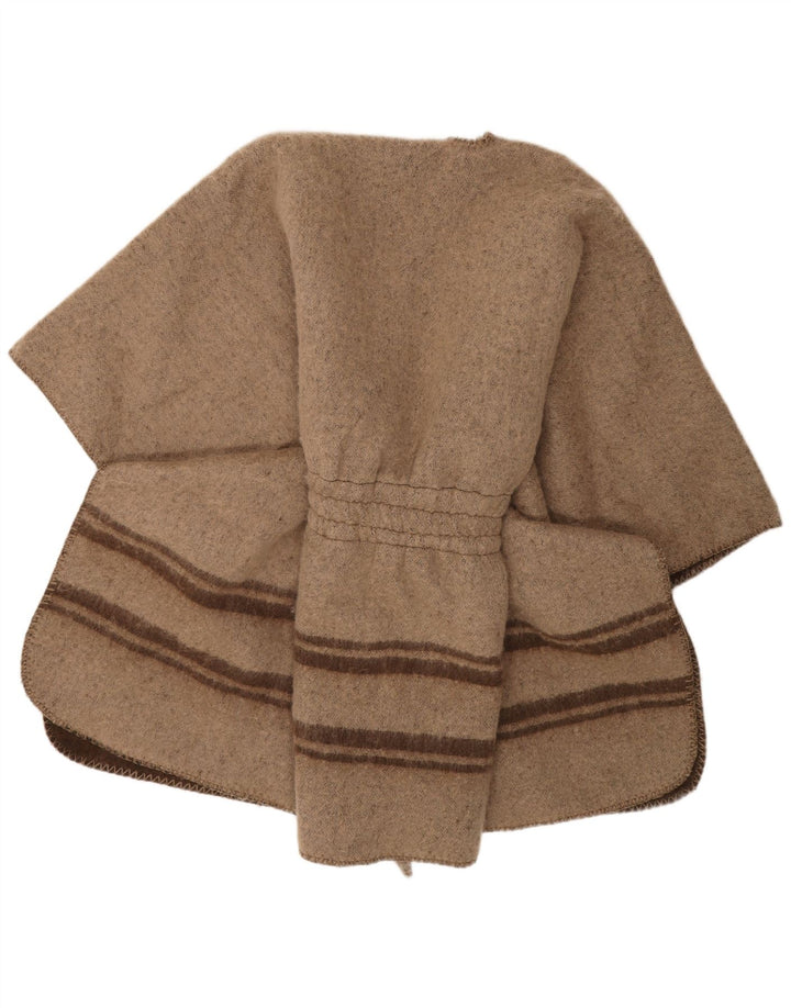 Liu Jo Damen Poncho-Mantel mit Grafik, Einheitsgröße, braun gestreift, Polyester