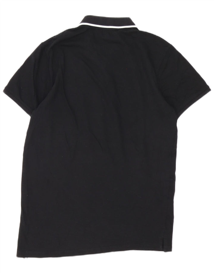 Jack & Jones Herren-Poloshirt aus mittelschwarzer Baumwolle