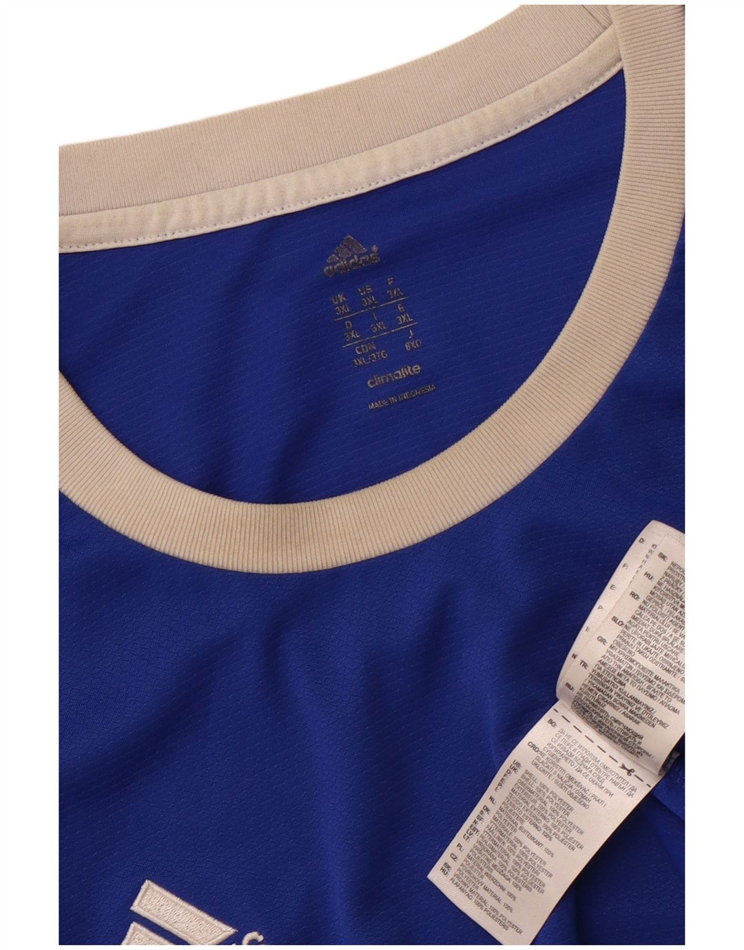 Adidas Herren Climalite T-Shirt Top 3XL Blau Polyester