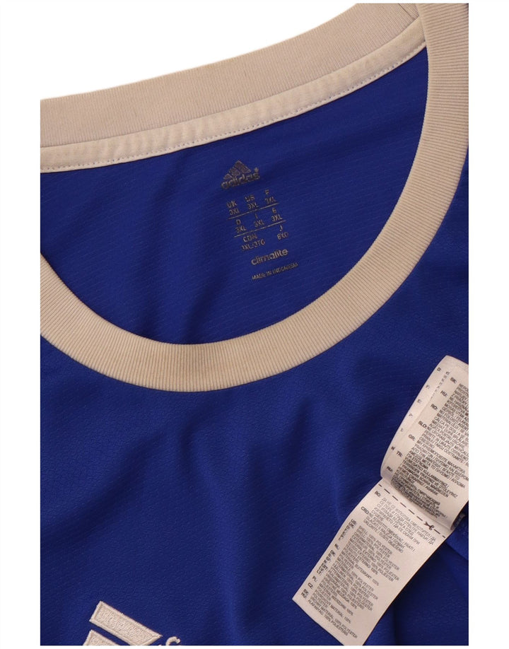 Adidas Herren Climalite T-Shirt Top 3XL Blau Polyester