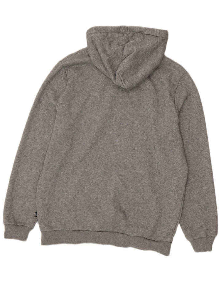 Puma Herren-Kapuzenpullover mit Grafik, mittelgrau gesprenkelte Baumwolle