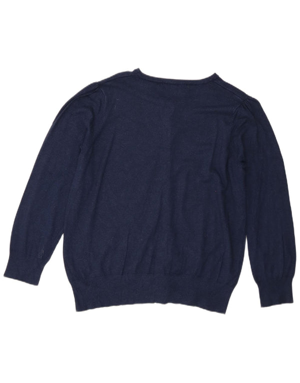 Marks & Spencer Damen Strickjacke Pullover UK 16 Large Marineblau