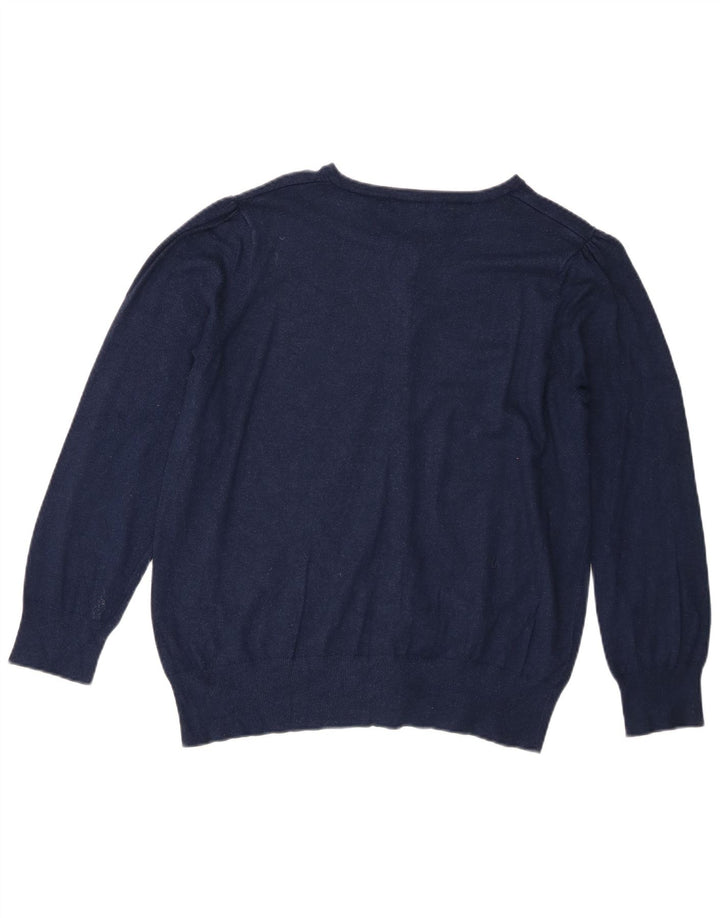 Marks & Spencer Damen Strickjacke Pullover UK 16 Large Marineblau