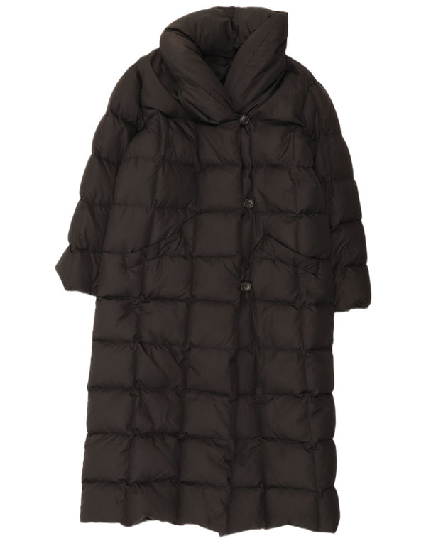 Vintage Damen Loose Fit Gepolsterter Mantel UK 14 Medium Schwarz