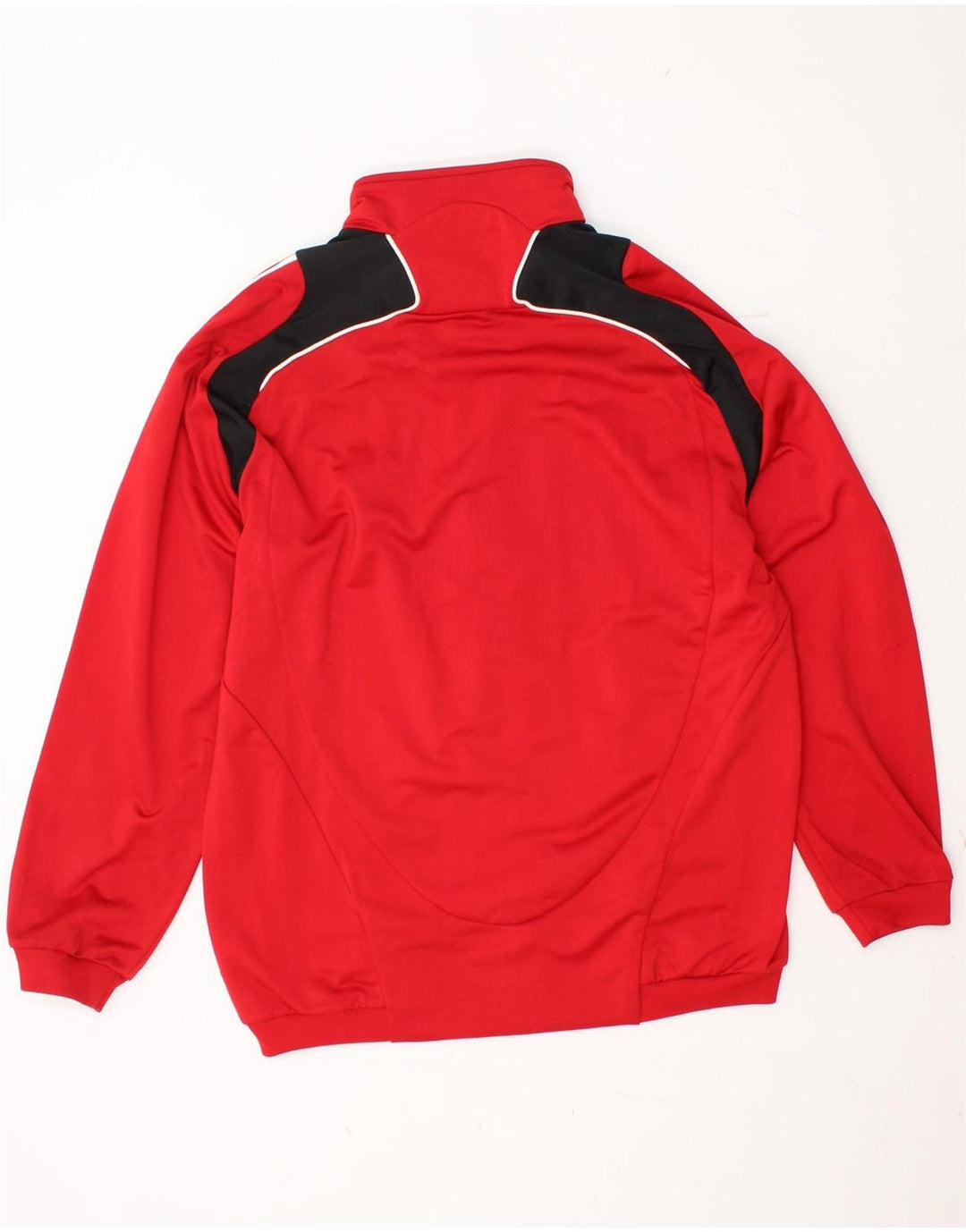 ADIDAS Herren-Trainingsanzug-Top-Jacke, UK 42/44, großes rotes Farbblock-Polyester