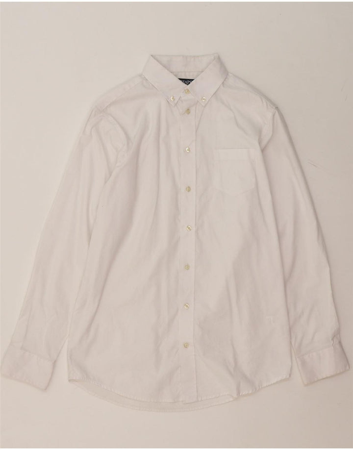 CHAPS Boys Shirt 15-16 Years White Cotton Vintage Chaps and Second-Hand Chaps from Messina Hembry 