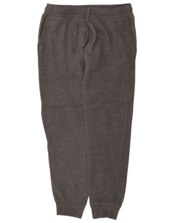 Hurley Damen-Trainingshose, Jogginghose, Größe 40, Größe L, Grau, Baumwolle