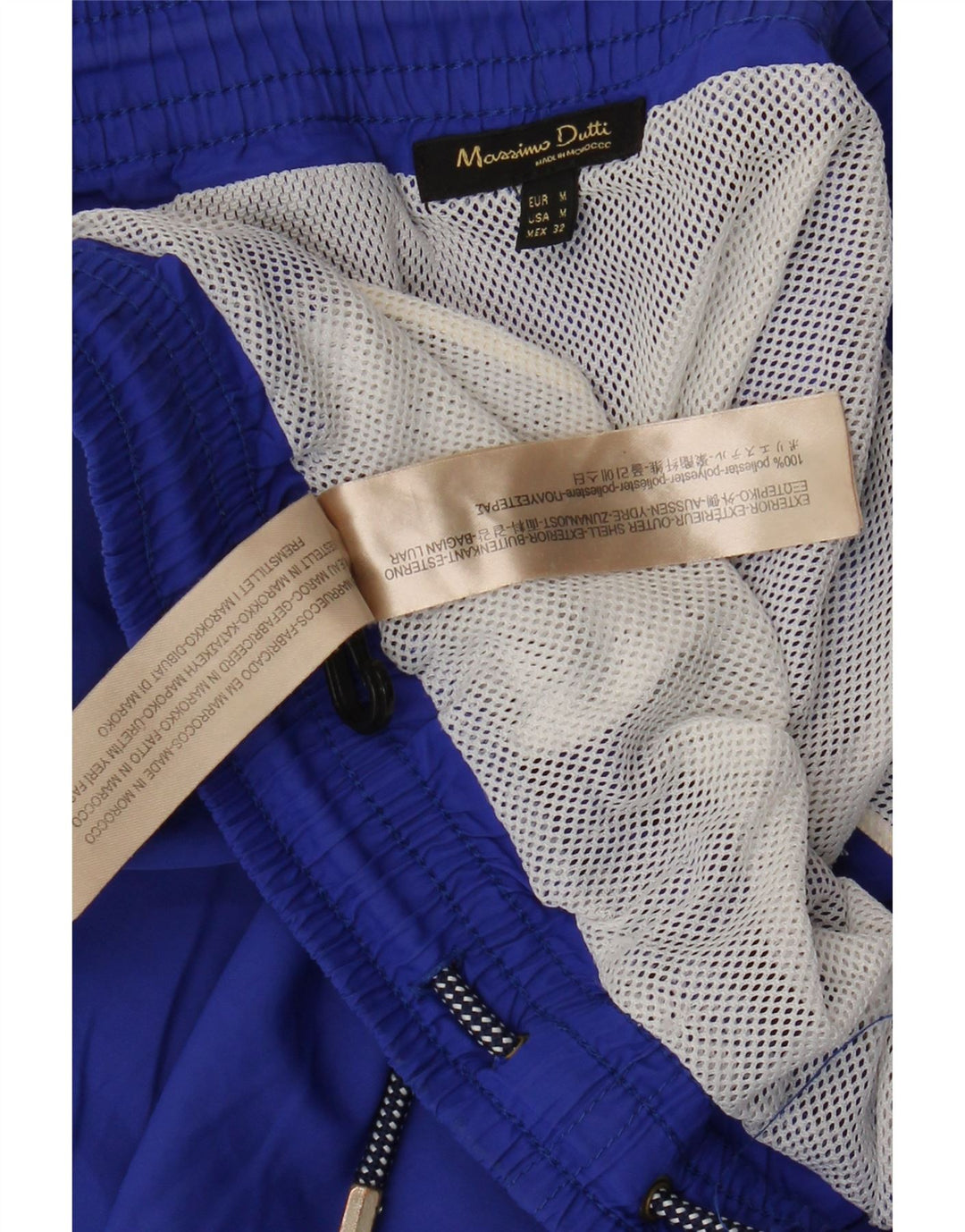 Massimo Dutti Herren-Badeshorts aus mittelblauem Polyester