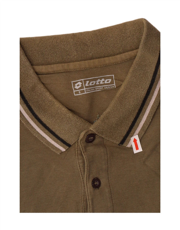 LOTTO Mens Polo Shirt Small Khaki