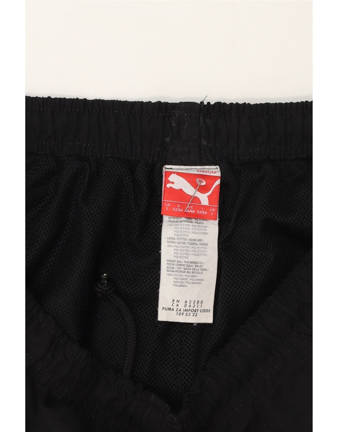 Puma Herren-Badeshorts, groß, aus schwarzem Polyester