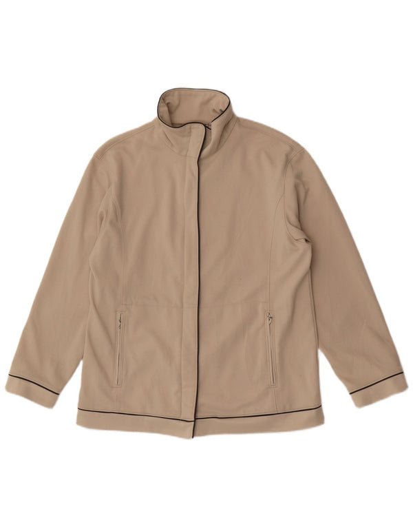 Lotto Damen-Trainingsanzug-Oberteil, übergroß, Jacke, Gr. 10, Größe S, Beige