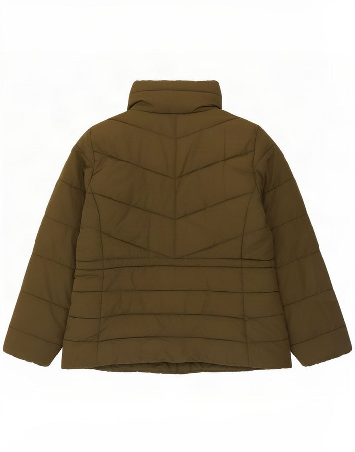 Marks & Spencer Damen Wattierte Jacke UK 14 Large Khaki Polyester