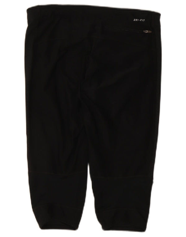 Nike Damen Dri Fit Capri Leggings UK 12 Medium Schwarz Polyester