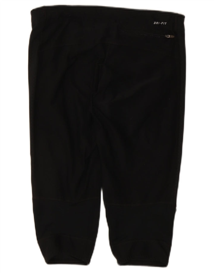 Nike Damen Dri Fit Capri Leggings UK 12 Medium Schwarz Polyester