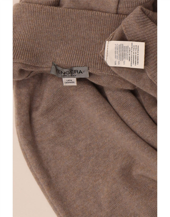 Vintage Herren Ärmelloser Cardigan Pullover Mittelgraue Wolle
