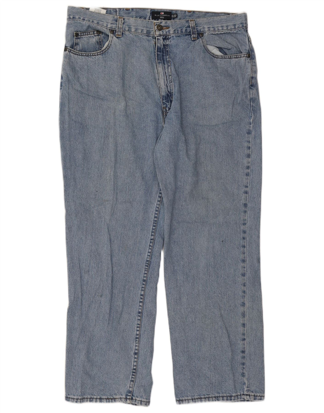 Marks & Spencer Herren Straight Jeans W38 L29 Blaue Baumwolle