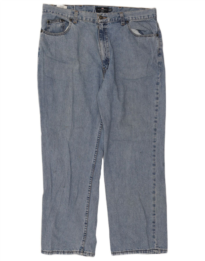 Marks & Spencer Herren Straight Jeans W38 L29 Blaue Baumwolle