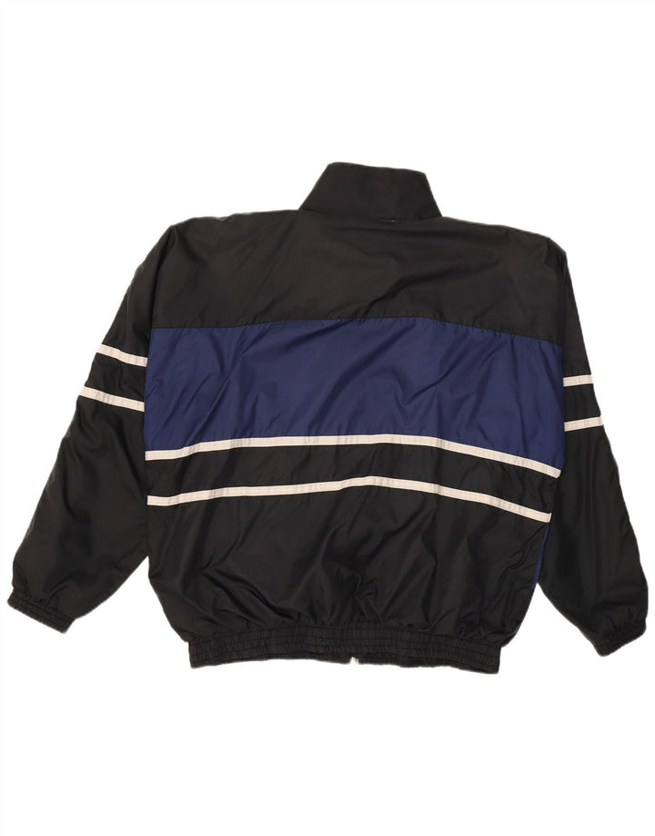 VERTICAL Herren-Trainingsanzugoberteil, Mittelschwarzes Colourblock-Nylon