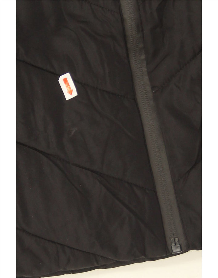 Zara Damen-Kapuzenjacke, wattiert, Gr. 10, Größe S, Schwarz, Polyester