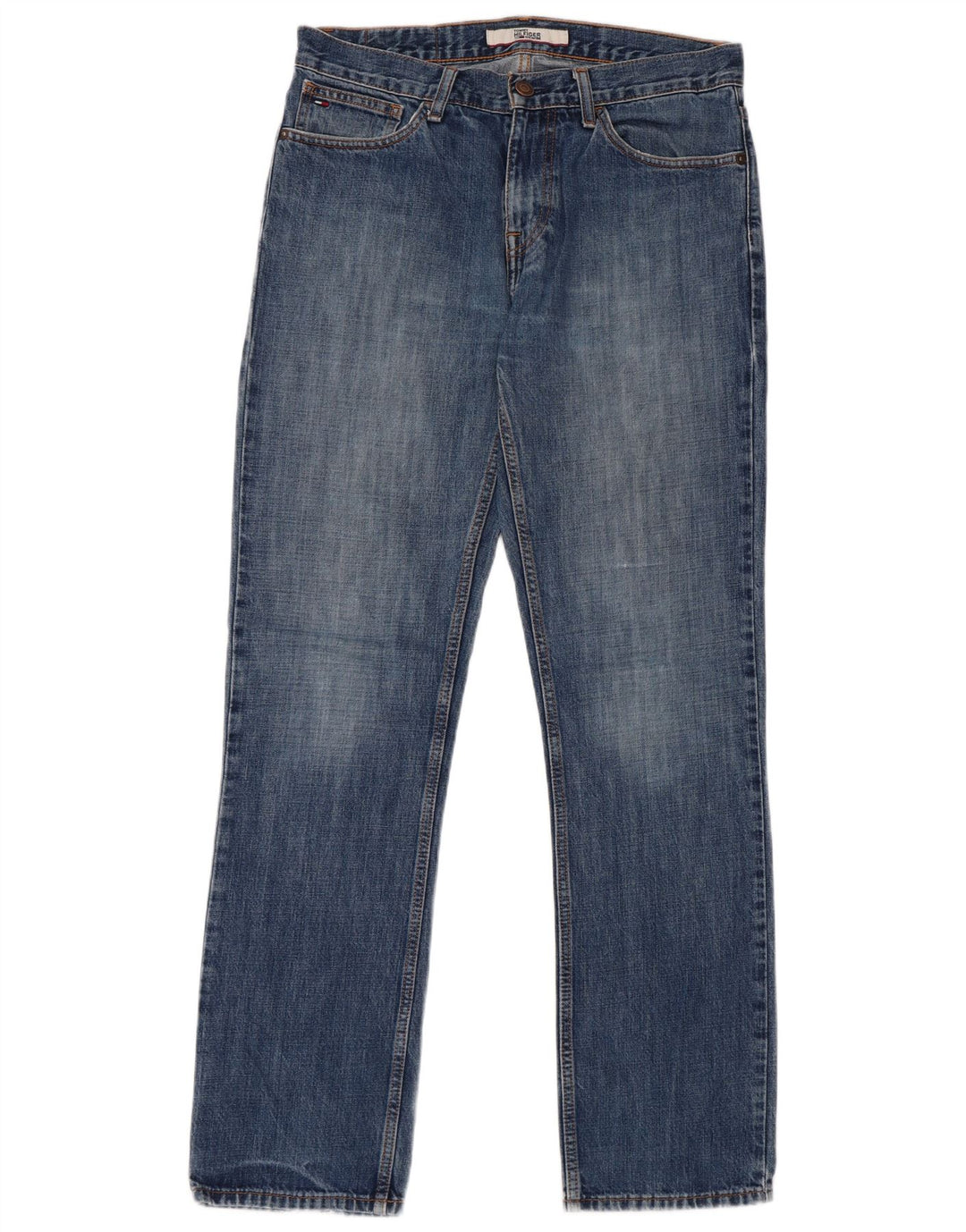 TOMMY HILFIGER Herren Straight Jeans W31 L32 Blaue Baumwolle