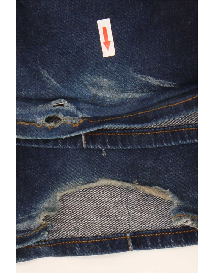 Reiss Damen Schlagjeans W25 L31 Marineblaue Baumwolle