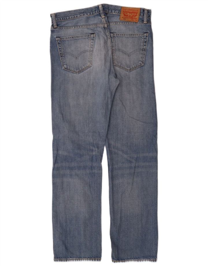 Levi's Herren 504 Straight Jeans W33 L32 Blaue Baumwolle