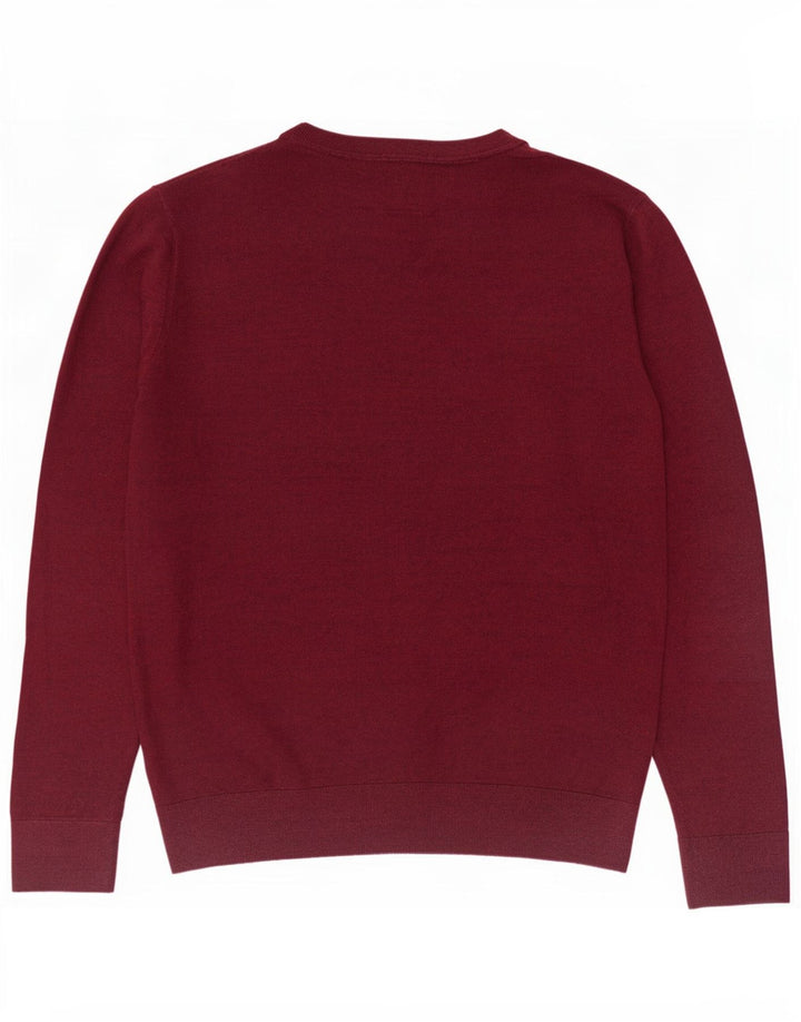 Gap Herren-Pullover mit U-Boot-Ausschnitt, Größe S, Burgunderrot
