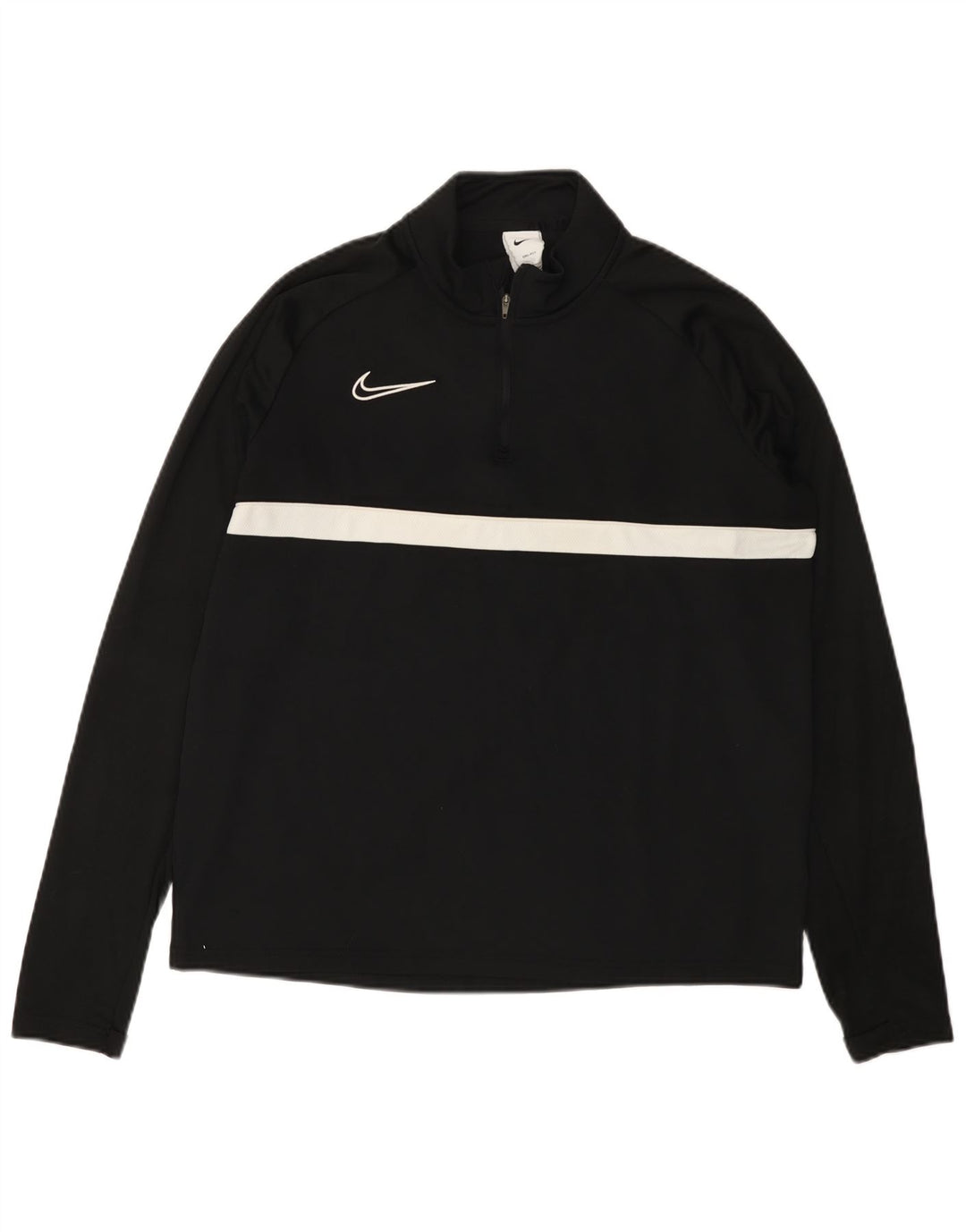 NIKE Herren Dri Fit Pullover-Trainingsoberteil mit Reißverschluss, Größe L, Schwarz, Farbblock