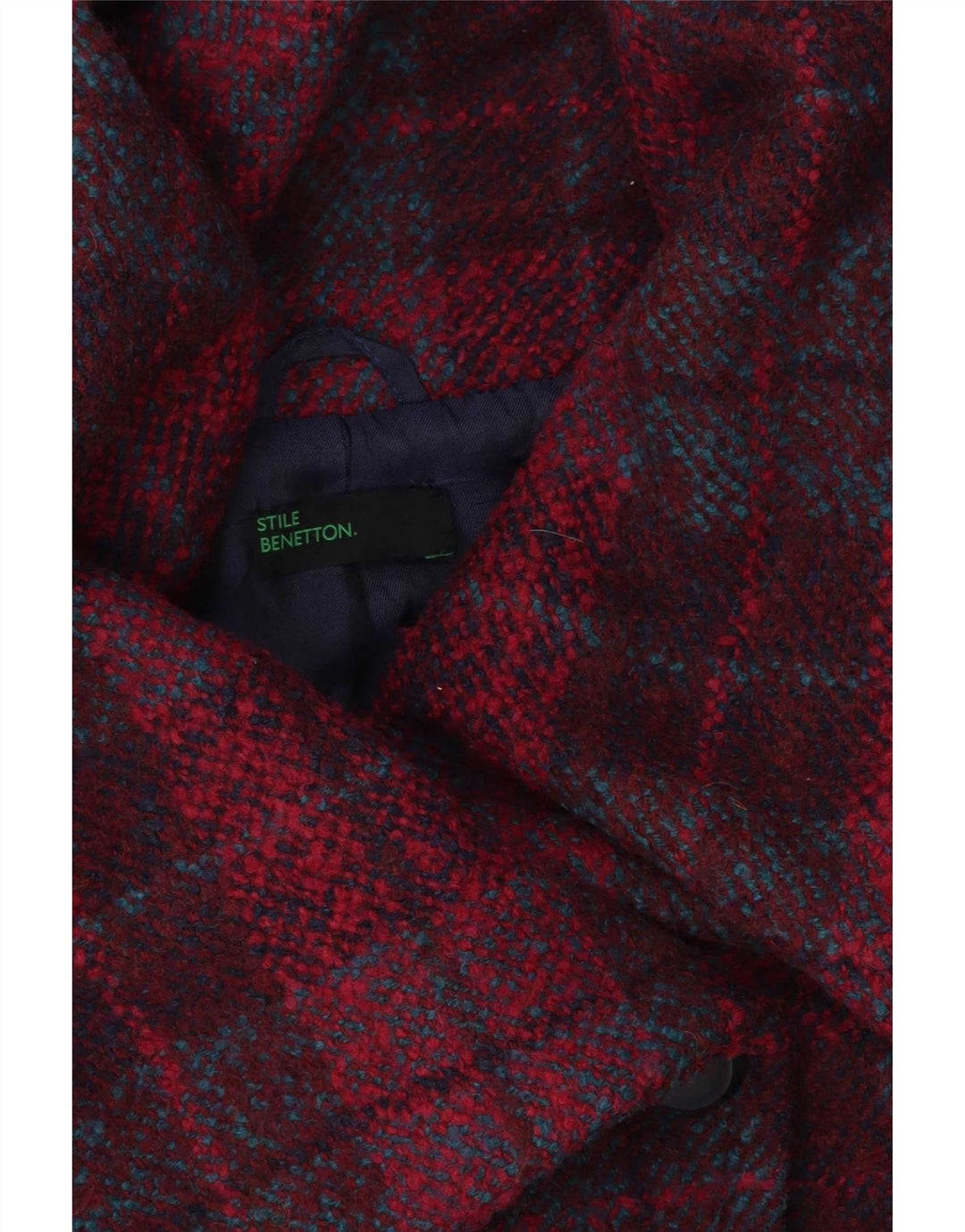 Benetton Damenjacke UK 14 Mittelrosa kariert