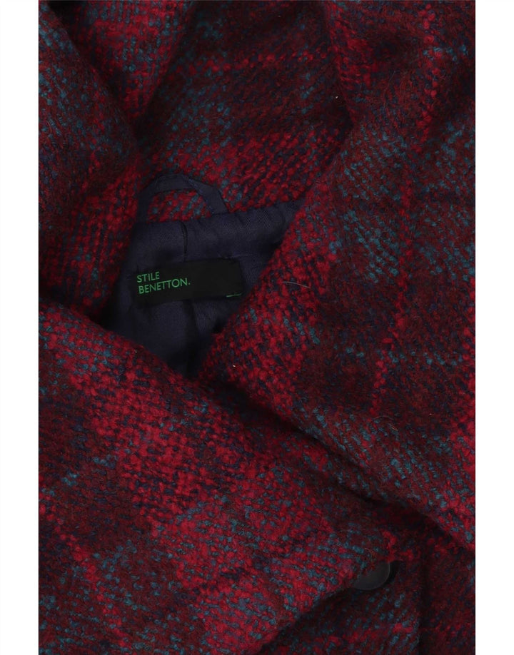 Benetton Damenjacke UK 14 Mittelrosa kariert