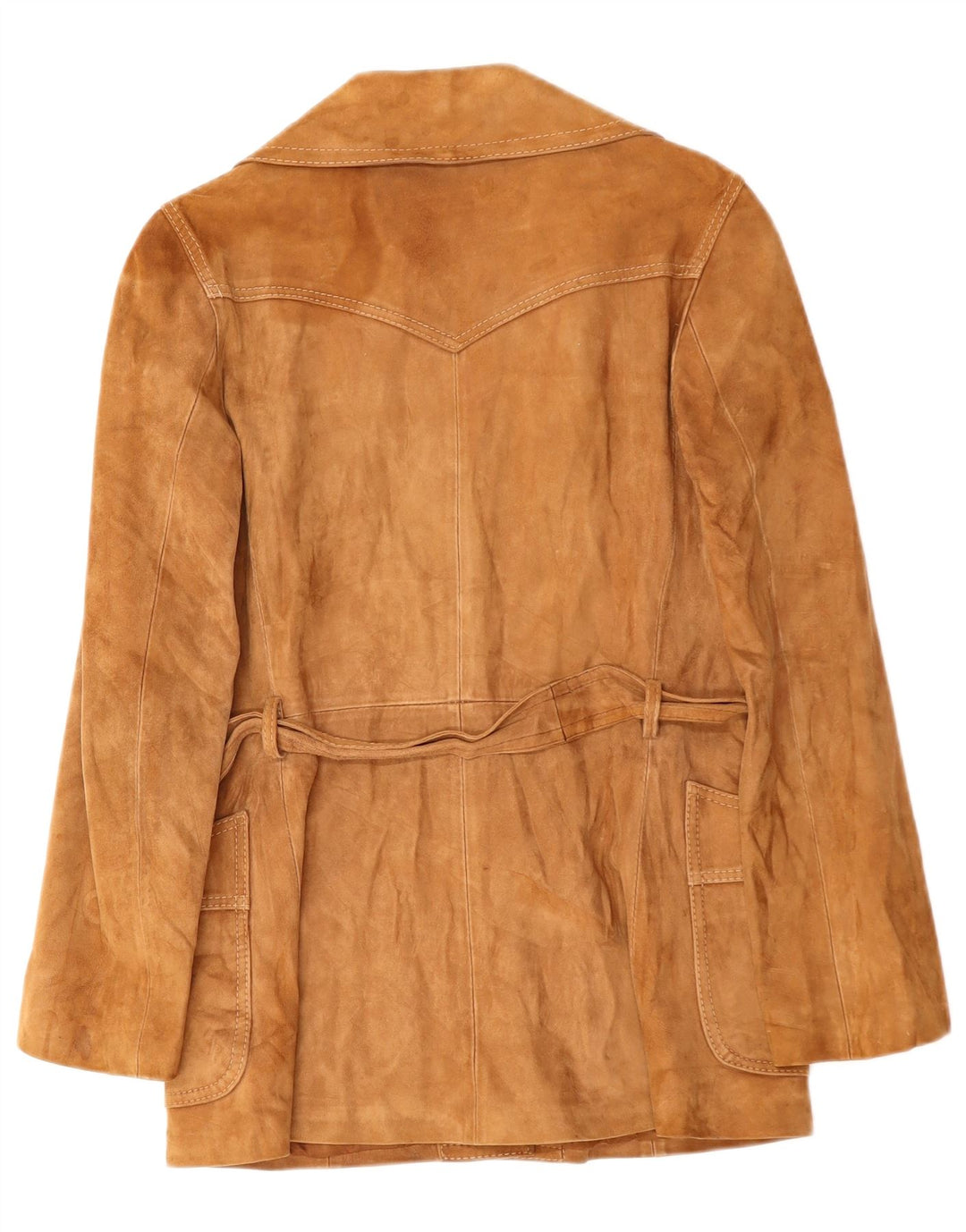 VINTAGE Damen Wildlederjacke UK 14 Mittelbraun